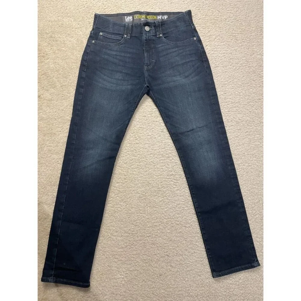 Lee Extreme Motion MVP Slim Tapered Jeans 32 x 30 - Picture 6 of 7